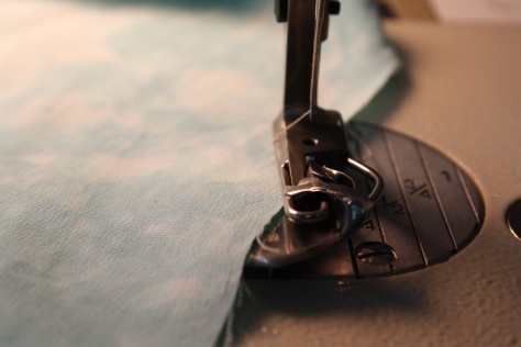 How to sew a double fold narrow hem DIY15