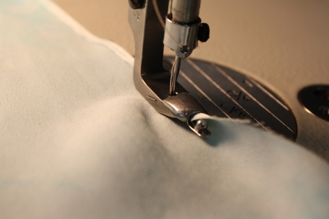 How to sew a double fold narrow hem DIY8