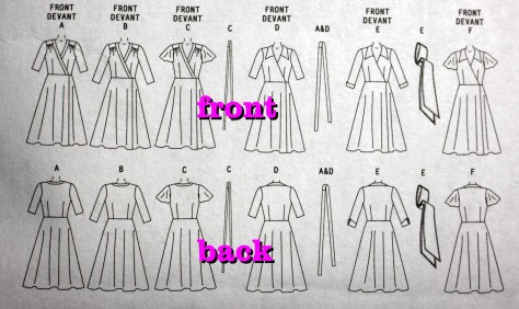 flat sketch dress sewing pattern